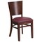 Flash Furniture Lacey Restaurant Chair, Wood Back, 17-1/4 in W 20-1/2" L 33-1/2" H XU-DG-W0094B-WAL-BURV-GG - alternate 2
