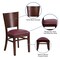 Flash Furniture Lacey Restaurant Chair, Wood Back, 17-1/4 in W 20-1/2" L 33-1/2" H XU-DG-W0094B-WAL-BURV-GG - alternate 7