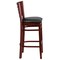Flash Furniture Barstool, Slat Back, Mah Wood, Blk Vinyl XU-DG-W0108BBAR-MAH-BLKV-GG - alternate 2