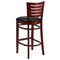 Flash Furniture Barstool, Slat Back, Mah Wood, Blk Vinyl XU-DG-W0108BBAR-MAH-BLKV-GG - alternate 4