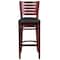 Flash Furniture Barstool, Slat Back, Mah Wood, Blk Vinyl XU-DG-W0108BBAR-MAH-BLKV-GG - alternate 6