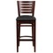 Flash Furniture Wood Barstool, Walnut, Slat Back, Blk Viny XU-DG-W0108BBAR-WAL-BLKV-GG - alternate 2