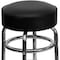 Flash Furniture 30.25"H Chrome Stool w/Black Seat XU-D-100-GG - alternate 7