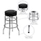Flash Furniture 30.25"H Chrome Stool w/Black Seat XU-D-100-GG - alternate 9