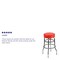 Flash Furniture Double Ring Chrome Stool, Red Seat XU-D-100-RED-GG - alternate 2