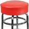 Flash Furniture Double Ring Chrome Stool, Red Seat XU-D-100-RED-GG - alternate 9