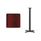 Flash Furniture Square Laminate Table, 24" W, 24" L, 43.125" H, Laminate Top, Wood Grain XU-MAHTB-2424-T2222B-GG - alternate 3