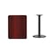 Flash Furniture Rectangle Laminate Table, 24" W, 30" L, 31.125" H, Laminate Top, Wood Grain XU-MAHTB-2430-TR18-GG - alternate 2