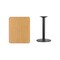 Flash Furniture Rectangle Natural Laminate Table, Laminate Top, Wood Grain XU-NATTB-2430-TR18-GG - alternate 3