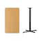Flash Furniture Rectangle Natural Laminate Table, 24" W, 42" L, 43.125" H, Laminate Top, Wood Grain XU-NATTB-2442-T2230B-GG - alternate 2