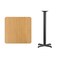 Flash Furniture Square Natural Laminate Table, Laminate Top, Wood Grain XU-NATTB-3030-T2222B-GG - alternate 5