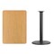 Flash Furniture Rectangle Ntural Lam Table, Rect w/Rnd Base, 30"x42", 30" W, 42" L, 43.125" H, Laminate Top XU-NATTB-3042-TR24B-GG - alternate 2