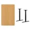 Flash Furniture Rectangle Natural Laminate Table, 30" W, 48" L, 31.125" H, Laminate Top, Wood Grain XU-NATTB-3048-T0522-GG - alternate 2