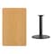 Flash Furniture Rectangle Ntural Lam Table, Rect w/Rnd Base, 30"x48", Laminate Top, Wood Grain XU-NATTB-3048-TR24-GG - alternate 3