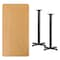 Flash Furniture Rectangle Natural Laminate Table, Laminate Top, Wood Grain XU-NATTB-3060-T2222B-GG - alternate 2