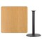 Flash Furniture Square Natural Laminate Table, Laminate Top, Wood Grain XU-NATTB-4242-TR24B-GG - alternate 2