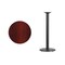 Flash Furniture Round Mahogany Laminate Table w/Rnd Base, 24", Laminate Top, Wood Grain XU-RD-24-MAHTB-TR18B-GG - alternate 2