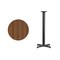 Flash Furniture Round Walnut Table Top, Round w/X-Base, 24", 24" W, 24" L, 43.125" H, Walnut XU-RD-24-WALTB-T2222B-GG - alternate 3
