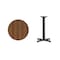 Flash Furniture Round Walnut Table Top, Round w/X-Base, 24", Laminate Top, Wood Grain XU-RD-24-WALTB-T2222-GG - alternate 2