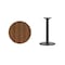 Flash Furniture Round Walnut Lmnt Table Top, Round w/Base, 24", Laminate Top, Wood Grain XU-RD-24-WALTB-TR18-GG - alternate 2