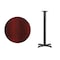 Flash Furniture Round Mahogany Laminate Table w/Rnd Base, 30", Laminate Top, Wood Grain XU-RD-30-MAHTB-T2222B-GG - alternate 2