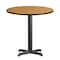 Flash Furniture Round Natural Laminate Table, Laminate Top, Wood Grain XU-RD-30-NATTB-T2222-GG - alternate 2