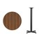 Flash Furniture Round Walnut Table Top, Round w/X-Base, 30", Laminate Top, Wood Grain XU-RD-30-WALTB-T2222B-GG - alternate 3