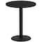 Flash Furniture Round Laminate Table Top, 36" W, 36" L, 43.125" H, Laminate Top, Wood Grain XU-RD-36-BLKTB-TR24B-GG - alternate 3