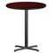 Flash Furniture Round Mahogany Laminate Table w/Rnd Base, 36", Laminate Top, Wood Grain XU-RD-36-MAHTB-T3030B-GG - alternate 3