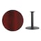 Flash Furniture Round Mahogany Laminate Table w/Rnd Base, 36", Laminate Top, Wood Grain XU-RD-36-MAHTB-TR24-GG - alternate 3
