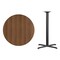 Flash Furniture Round Walnut Table Top, Round w/X-Base, 36", Laminate Top, Wood Grain XU-RD-36-WALTB-T3030B-GG - alternate 3