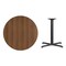 Flash Furniture Round Walnut Table Top, Round w/X-Base, 36", Walnut XU-RD-36-WALTB-T3030-GG - alternate 3