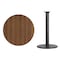 Flash Furniture Round Walnut Lmnt Table Top, Round w/Base, 36", 36" W, 36" L, 43.125" H, Laminate Top, Wood Grain XU-RD-36-WALTB-TR24B-GG - alternate 3