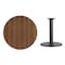 Flash Furniture Round Walnut Lmnt Table Top, Round w/Base, 36", Laminate Top, Wood Grain XU-RD-36-WALTB-TR24-GG - alternate 2