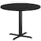 Flash Furniture Round Laminate Table Top, Laminate Top, Wood Grain XU-RD-42-BLKTB-T3333-GG - alternate 2