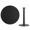 Flash Furniture Round Laminate Table Top, Laminate Top, Wood Grain XU-RD-42-BLKTB-TR24B-GG - alternate 3