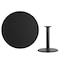 Flash Furniture Round Laminate Table Top, Laminate Top, Wood Grain XU-RD-42-BLKTB-TR24-GG - alternate 2