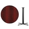 Flash Furniture Round Mahogany Laminate Table w/Rnd Base, 42", Laminate Top, Wood Grain XU-RD-42-MAHTB-T3333B-GG - alternate 2