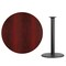 Flash Furniture Round Mahogany Laminate Table w/Rnd Base, 42", Laminate Top, Wood Grain XU-RD-42-MAHTB-TR24B-GG - alternate 3