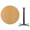 Flash Furniture Round Natural Laminate Table, 42" W, 42" L, 43.125" H, Laminate Top, Wood Grain XU-RD-42-NATTB-T3333B-GG - alternate 2