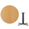 Flash Furniture Round Natural Laminate Table, Laminate Top, Wood Grain XU-RD-42-NATTB-T3333-GG - alternate 2