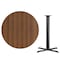 Flash Furniture Round Walnut Table Top, Round w/X-Base, 42", Laminate Top, Wood Grain XU-RD-42-WALTB-T3333B-GG - alternate 5