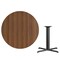 Flash Furniture Round Walnut Table Top, Round w/X-Base, 42", Laminate Top, Wood Grain XU-RD-42-WALTB-T3333-GG - alternate 3