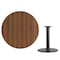 Flash Furniture Round Walnut Lmnt Table Top, Round w/Base, 42", 42" W, 31-1/8" H, Walnut XU-RD-42-WALTB-TR24-GG - alternate 2