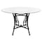 Flash Furniture Round Table, Princeton Rnd Glass, Blck Frame, 48", Glass, Clear XU-TBG-16-GG - alternate 2