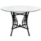 Flash Furniture Round Table, Princeton Rnd Glass, Blck Frame, 45", 45" W, 45" L, 29" H, Glass, Clear XU-TBG-17-GG - alternate 2