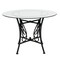 Flash Furniture Round Table, Princeton Rnd Glass, Blck Frame, 42", Glass, Clear XU-TBG-18-GG - alternate 2