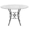 Flash Furniture Round Dining Table, Silver Metal, Rnd Glass, 45", Glass, Clear XU-TBG-20-GG - alternate 3