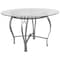 Flash Furniture Round Glass Table/Silver Frame, Round, 48", 48" W, 48" L, 29.5" H, Glass, Clear XU-TBG-22-GG - alternate 1