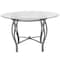 Flash Furniture Round Glass Table/Silver Frame, Round, 48", 48" W, 48" L, 29.5" H, Glass, Clear XU-TBG-22-GG - alternate 2